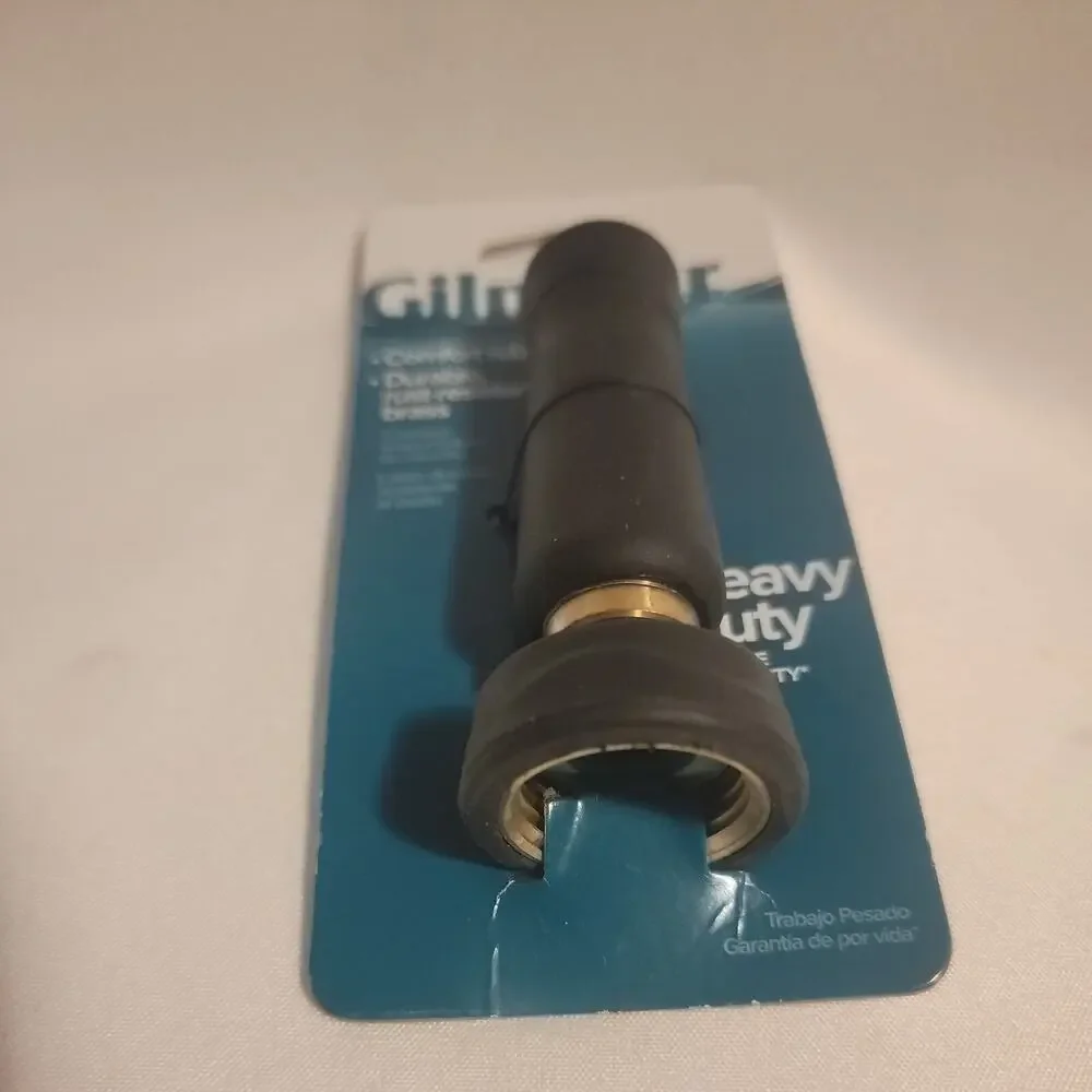 Gilmour Heavy Duty Rubber Grip Durable, Rust-Resistant Brass Hose Nossel